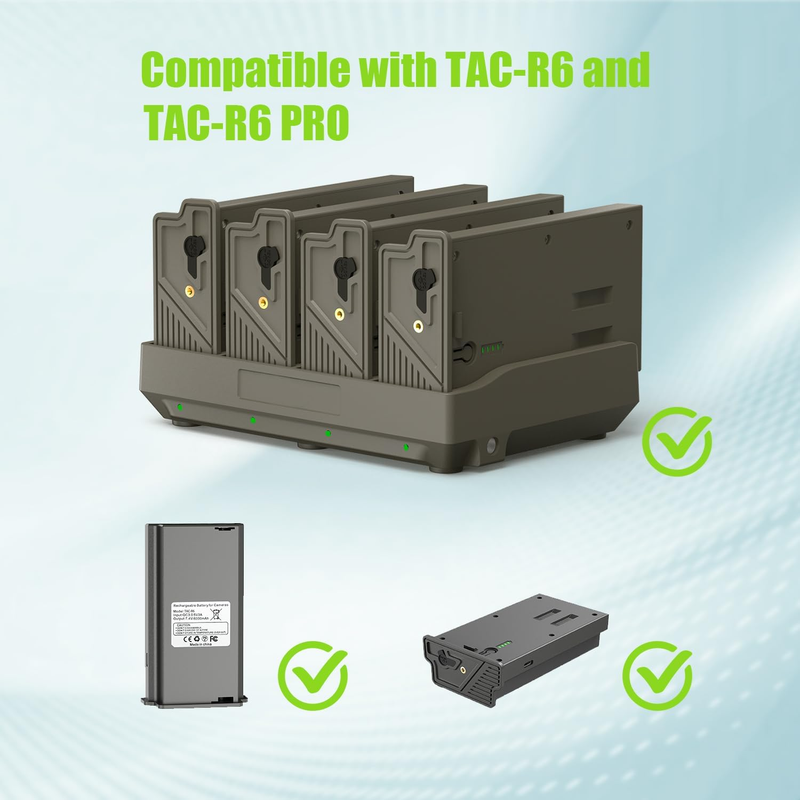 4 Pack Reveal Rechargeable Batteries + 4 Port Charger Trail Cameras X Pro Ultra2