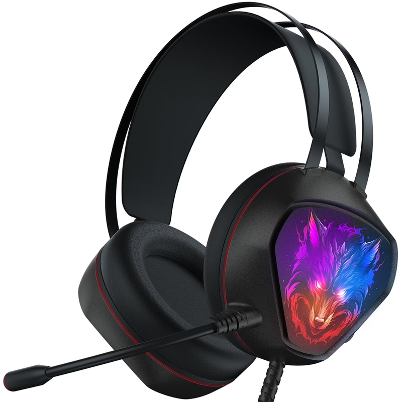 Gaming Headset PC PS5 Xbox Series X/S One Switch Mac Wired RGB Noise Mic10