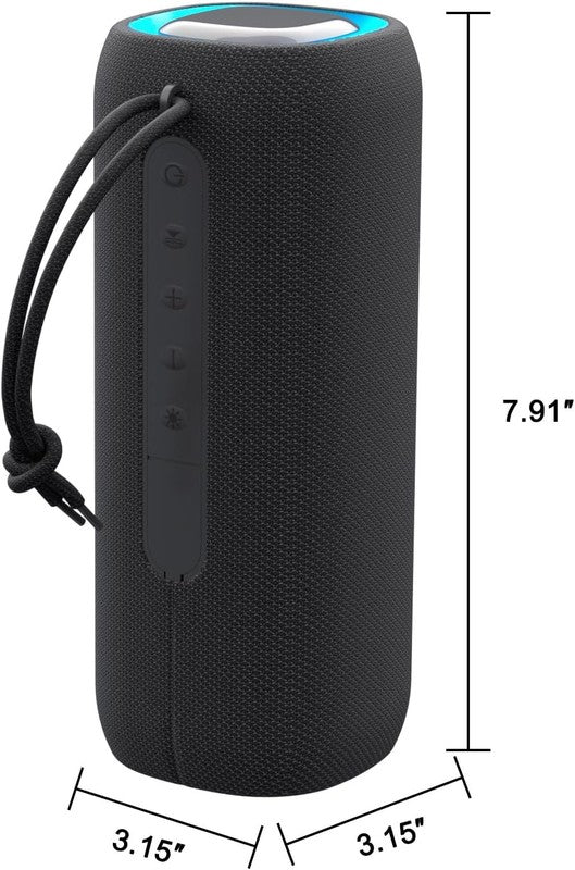 Bluetooth Speaker, IPX5 Waterproof, RGB Lights, BT5.3, TWS, Long Playtime, Black6