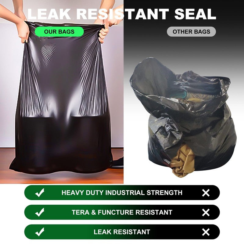 Heavy Duty 55 60 Gallon Black Trash Bags, 30 Count Contractor Liners5