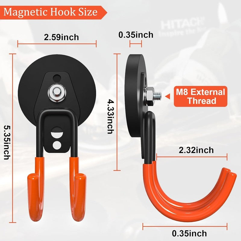 Heavy Duty Storage Magnetic Utility Hooks Large Garage Magnet Hooks with Anti-Sl1