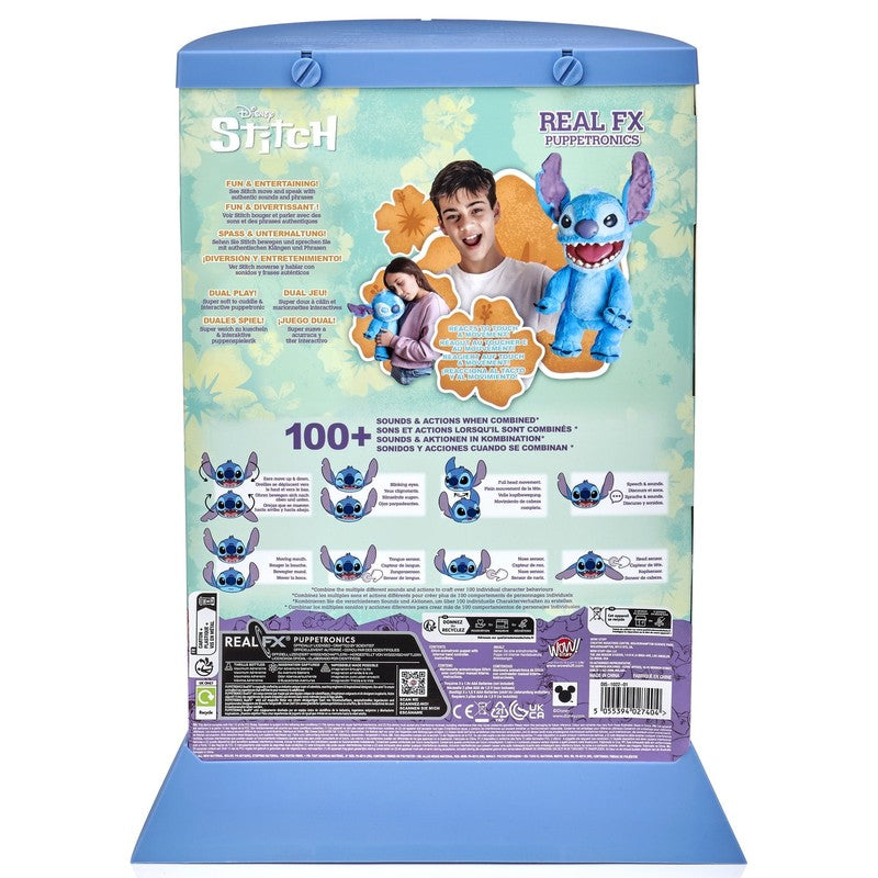 Stitch Puppetronic 18" Interactive Plush 100+ Actions & Sounds Ages 6+5