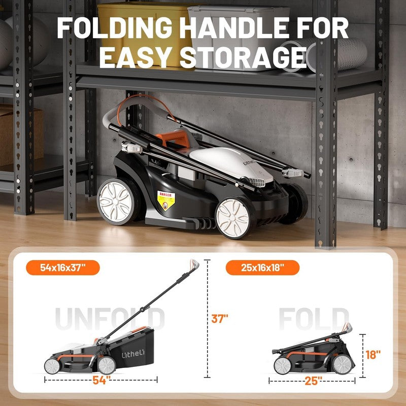 Cordless Lawn Mower 13 Inch, U20 Handy+ 20V Electric Lawn Mowers for Garden, Yar5