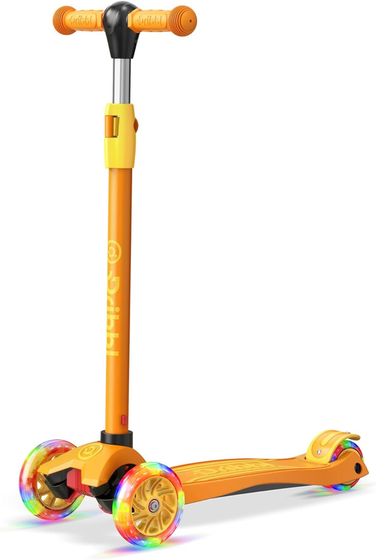 3 Wheel Kids Scooter Lean to Steer Adjustable Handlebar Wide Deck Orange10