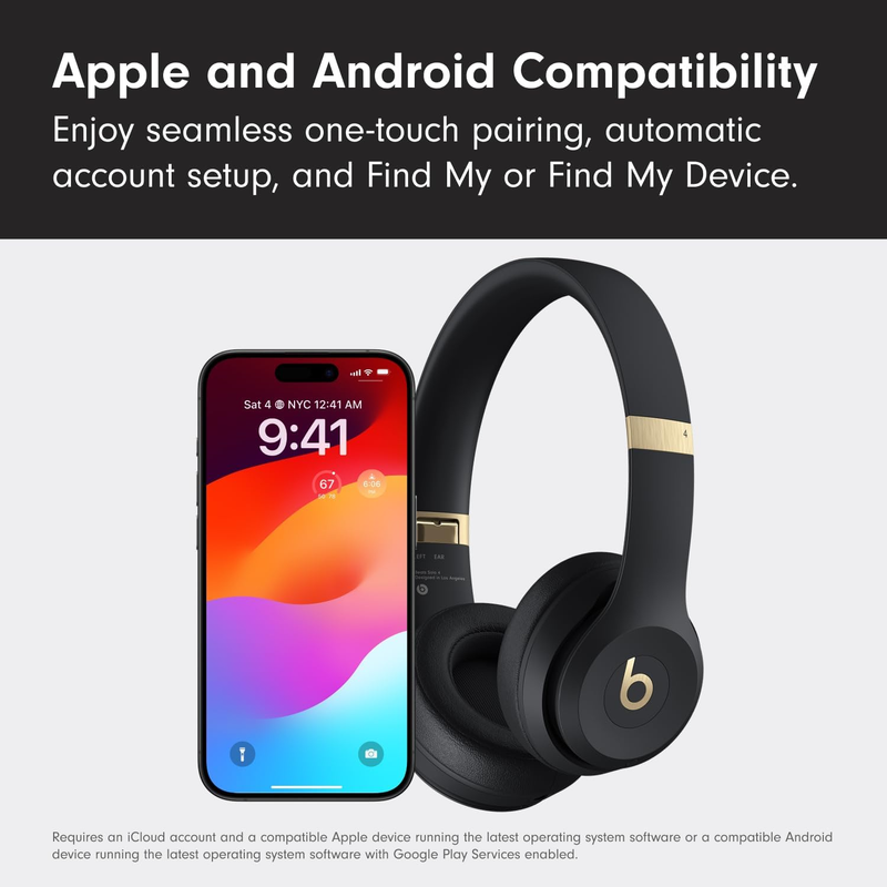Solo 4 Wireless On-Ear Bluetooth Headphones 50Hr Battery Black Gold6