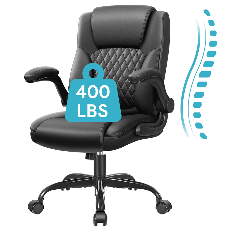 400LB Big Tall Leather Office Chair Ergonomic Executive Chair Black10