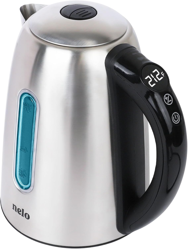 Electric Kettle 1.7L Stainless Steel 7 Temp Presets Digital LED 360° Base8