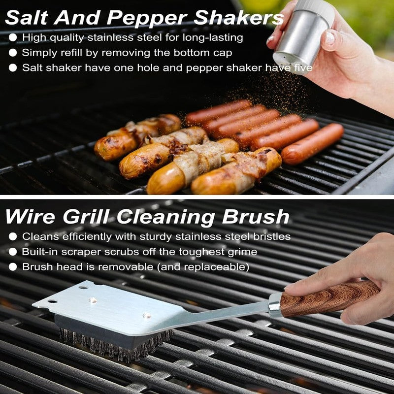 22PCS BBQ Grill Tools Set Stainless Steel with Case Gift for Men6