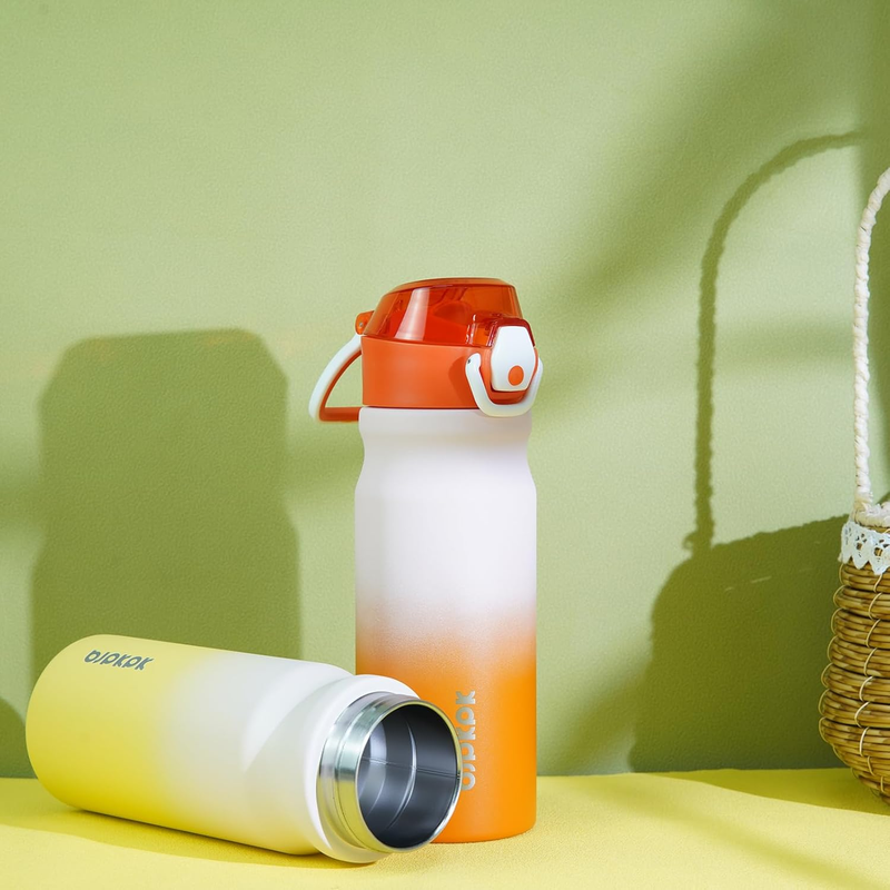 Stainless Steel Insulated Water Bottle with Straw Lid 18Oz Reusable Metal Therma4