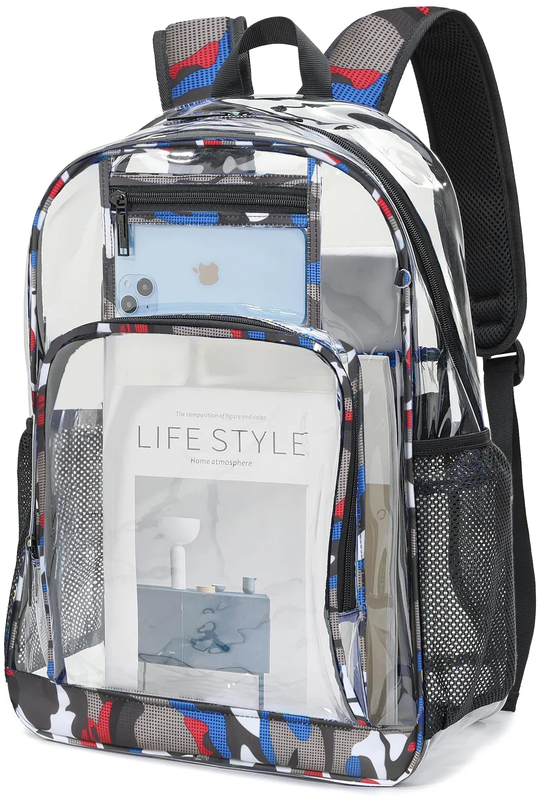 Clear Backpack Heavy Duty Clear Book Bag Large See through Backpack for College9