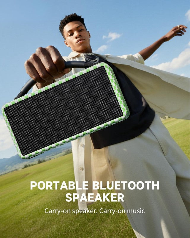 80W Portable Bluetooth Speaker 20H Playtime Subwoofer TWS Green2