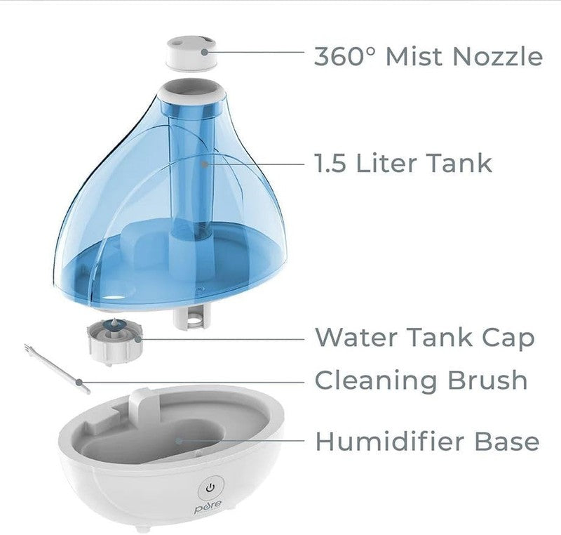 Mistaire Cool Mist Humidifier Quiet 25H for Bedroom Nursery Office Plants8
