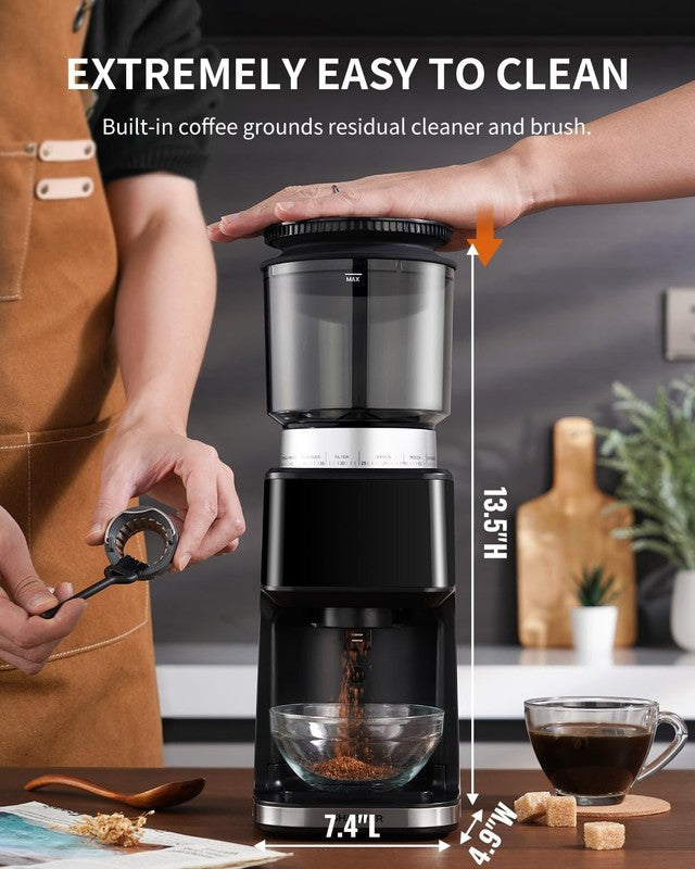 Conical Burr Espresso Grinder Touchscreen 51 Settings Anti-Static Stainless6