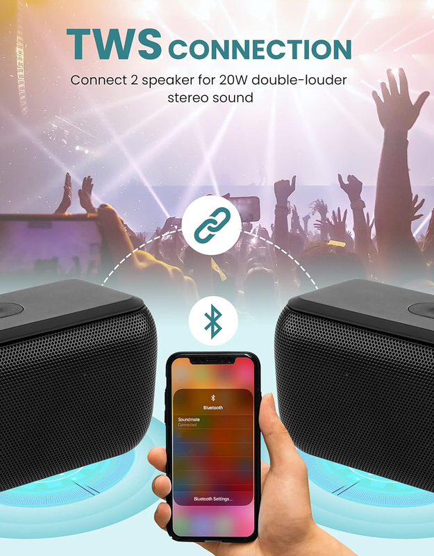 Bluetooth Speaker,Wireless Portable Speakers with TWS, 12H Playtime, Clear Sound2