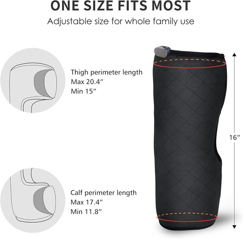 Heated Knee Massager w/ Vibration Heat Pain Relief Knee Pad Pair6