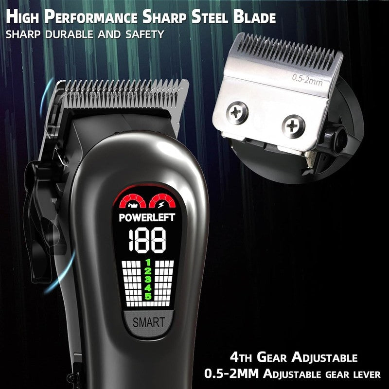 Professional Hair Clippers for Men | Corded & Cordless Barber Trimmer Kit3