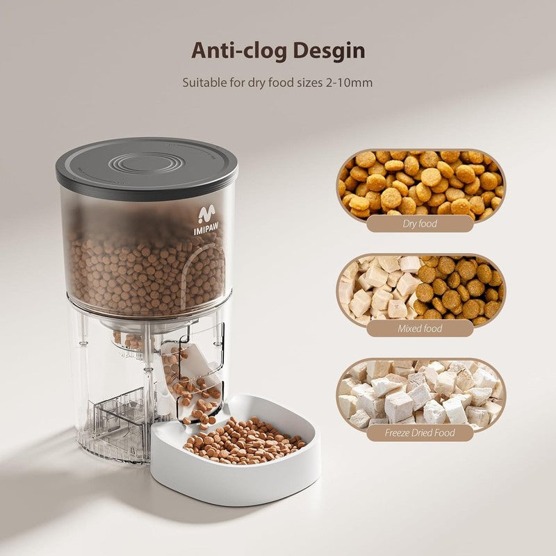 Automatic Cat Feeder & Water Fountain 3L, Timed Pet Food Dispenser with Filter4