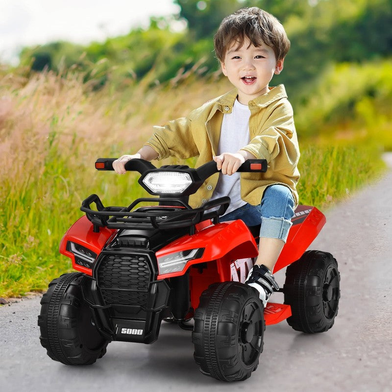 6V Kids ATV Quad Electric Ride on Car Toy Toddler W/Led Light&Mp3 Rose1