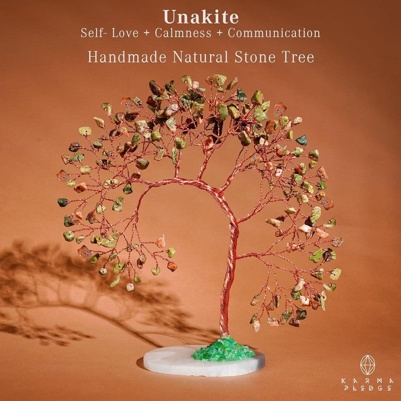 Unakite Crystal Tree of Life Feng Shui Decor Positive Energy Good Luck Gift1