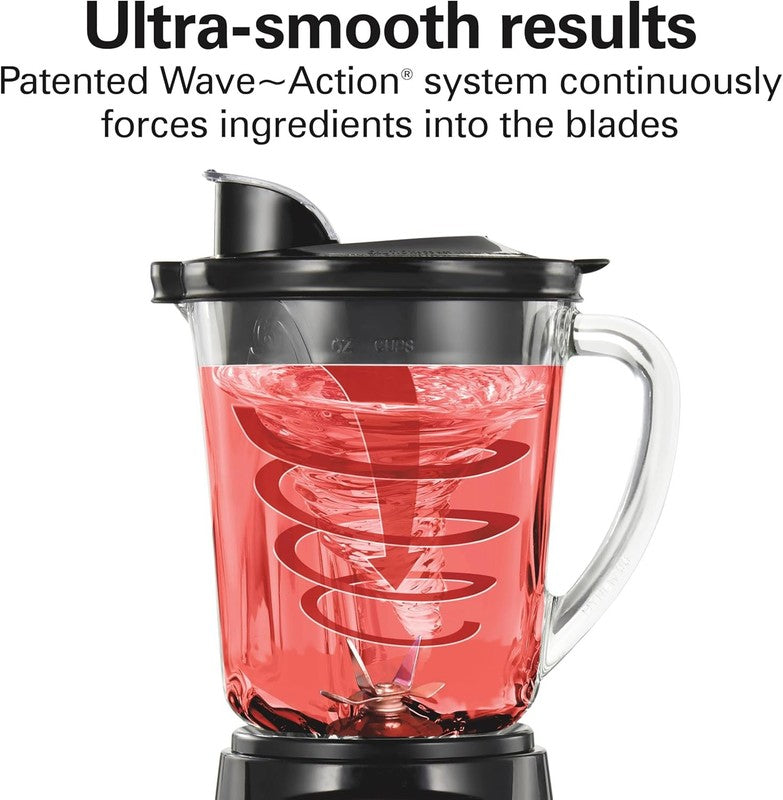 Blender with 40 Oz Glass Jar, 12 Functions, Smoothies & Ice Crush – Black2