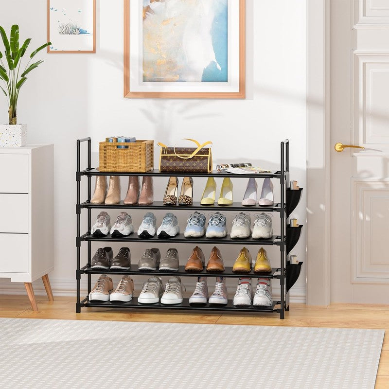 5 Tier Shoe Organizer Rack for Closet, Entryway, Garage, Door, Space Saving, Sho1