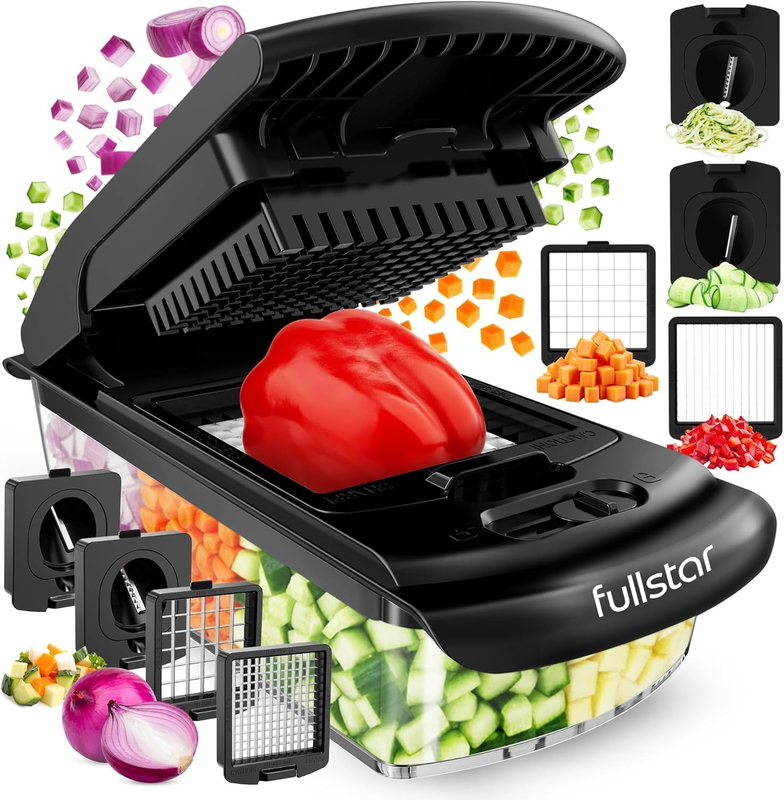 Pro Chopper 4 in 1 Vegetable Chopper Spiralizer Fruit Slicer Black8