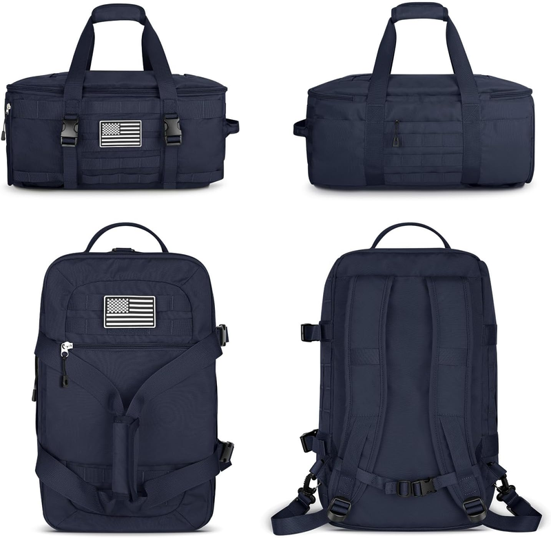 Gym Bag 3‑in‑1 Duffle Backpack w/ Shoe & Wet Pocket Travel Weekender Bag4