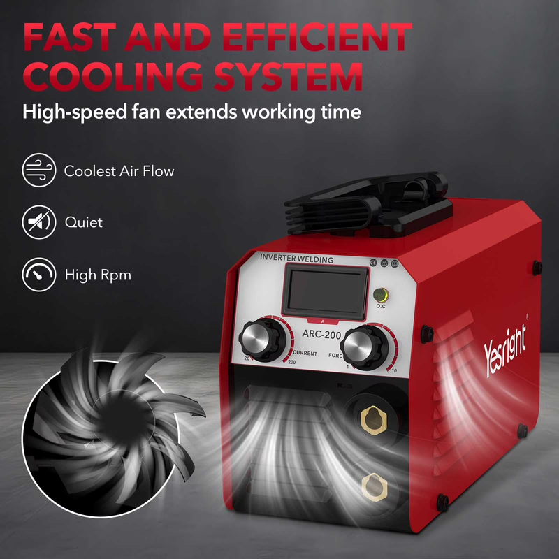 200A MMA Welding Machine, 110V Portable ARC Welder with IGBT Display4