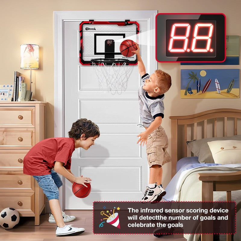 Basketball Hoop Indoor for Kids 15.7" X 11.8" - Automatic Scoring Basketball Hoo6