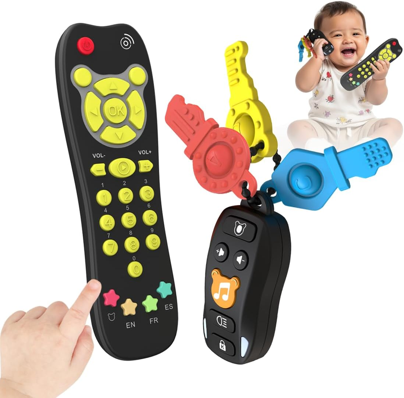 Baby Toy Car Keys & Remote Set – Musical Light Up Sensory Toy for Infants7