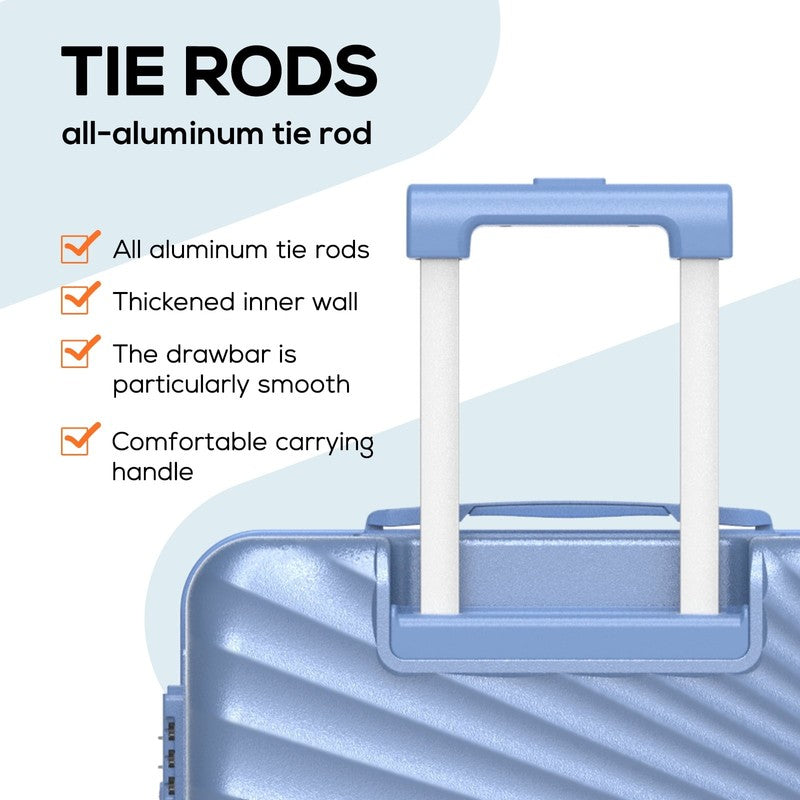 Durable 6 Piece Hardshell Luggage Set TSA Lock Spinner Wheels Tote Bags Included5