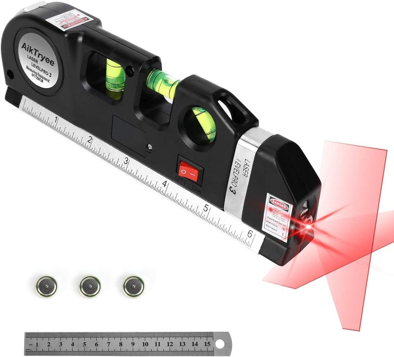 Laser Level Line Tool, Multipurpose Laser Level Kit Standard Cross Line Laser Le7