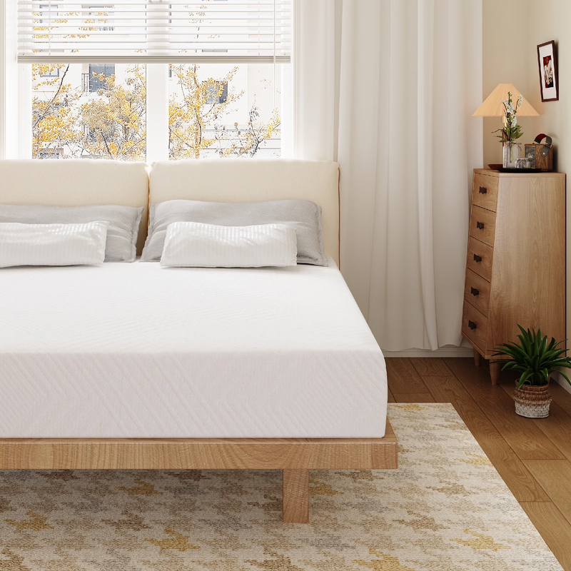 King Size Memory Foam Mattress 10 Inch Bed in a Box Medium Firm White4