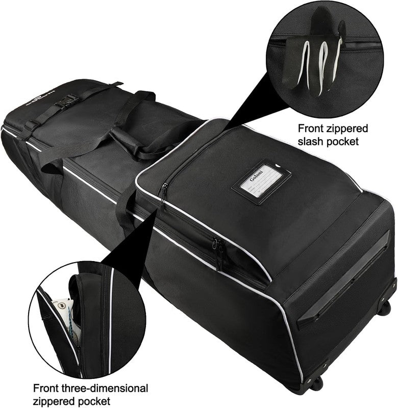 Golf Travel Bag w Wheels Airline Soft Sided 900D Heavy Duty Oxford Case5