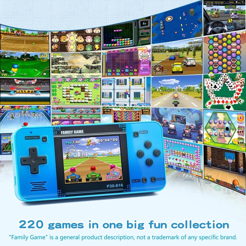 Handheld Game for Kids  Preloaded 220 Retro Video Games, Portable Gaming Player1