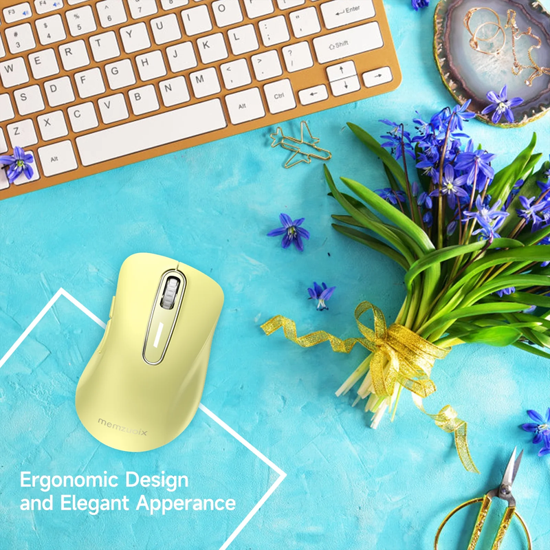 Wireless Optical Mouse 1400 DPI 5 Button USB Receiver for PC Laptop Yellow6