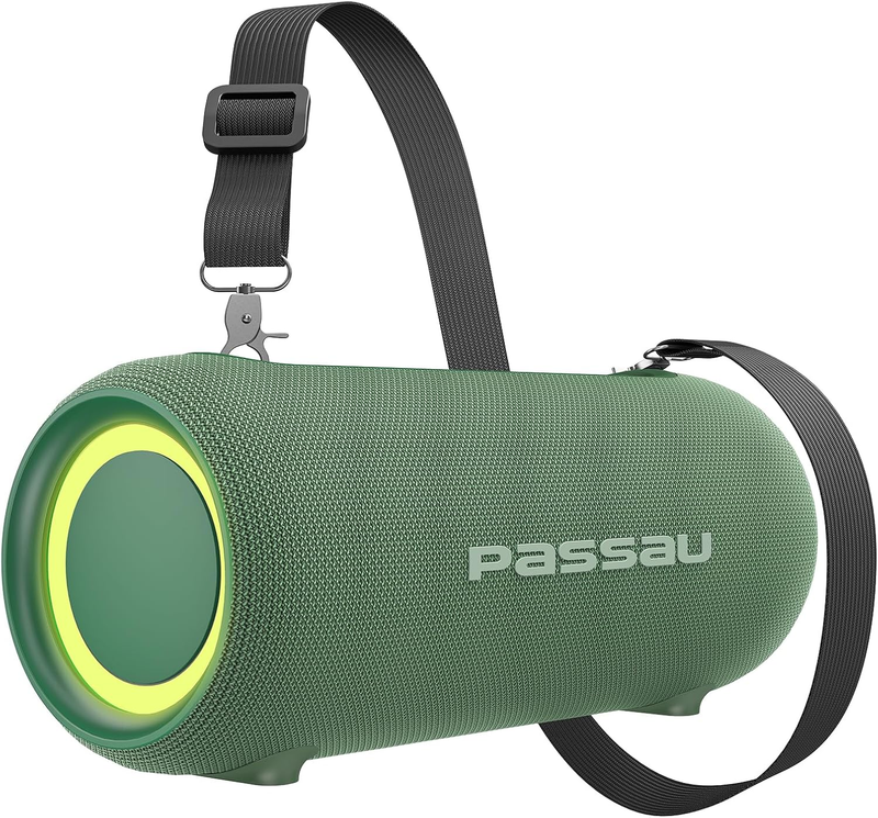 40W Bluetooth Speaker, Deep Bass, IPX5, RGB Lights, All-Day Playtime, Green9