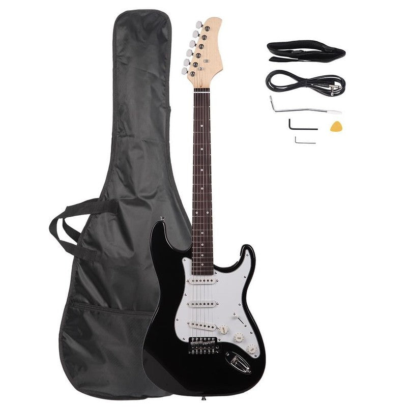 6 String 39" Electric Guitar with Bag for Beginners, Monochrome7