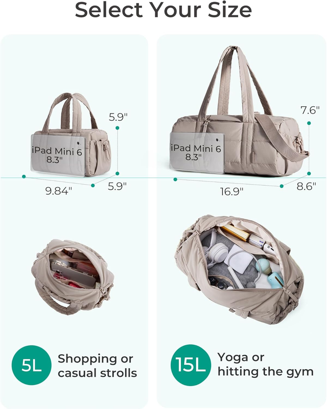 Reiki Gym Bag for Women, Mini/Medium Crossbody Bags for Women, 5L Dance Bag with5
