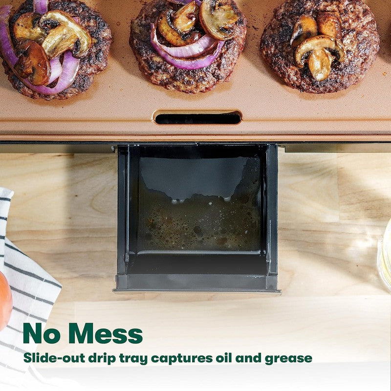 XL Electric Ceramic Titanium Griddle, Make 15 Eggs at Once, Healthy-Eco Non-Stic6