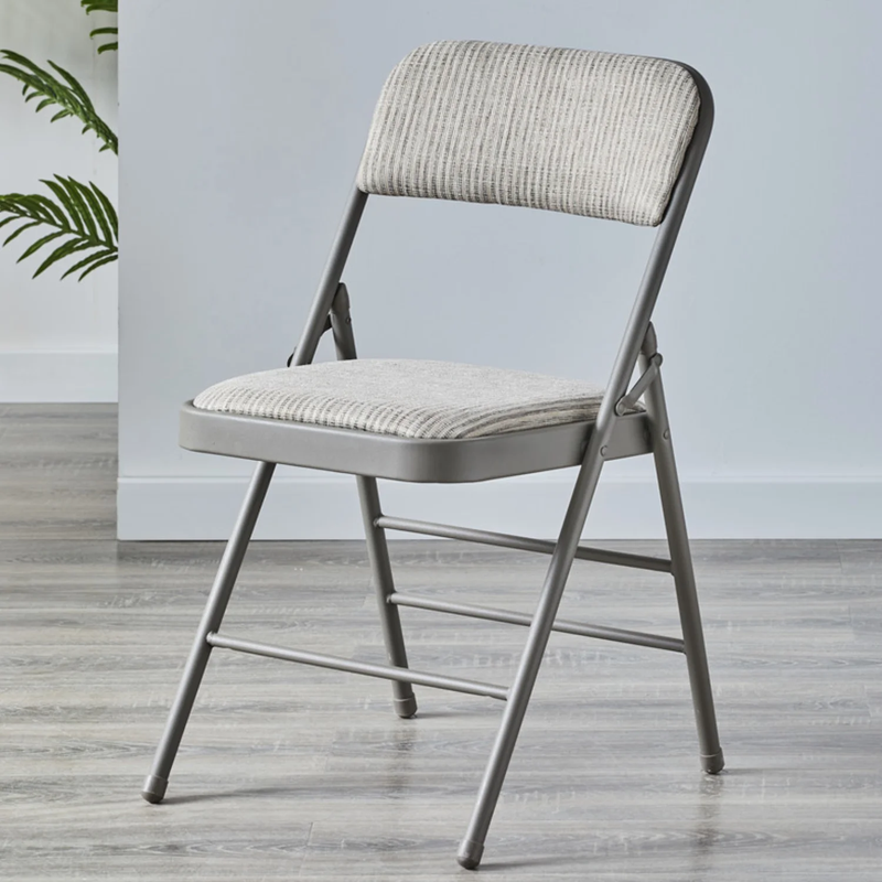 2 Pack Folding Chairs with Padded Cushion and Back Metal Foldable Chairs with Cu7