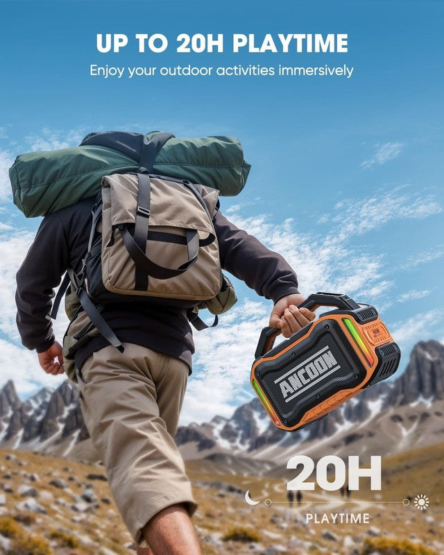 80W Bluetooth Speaker, Loud Bass, IPX6 Waterproof, 20H Playtime, TWS, Orange4