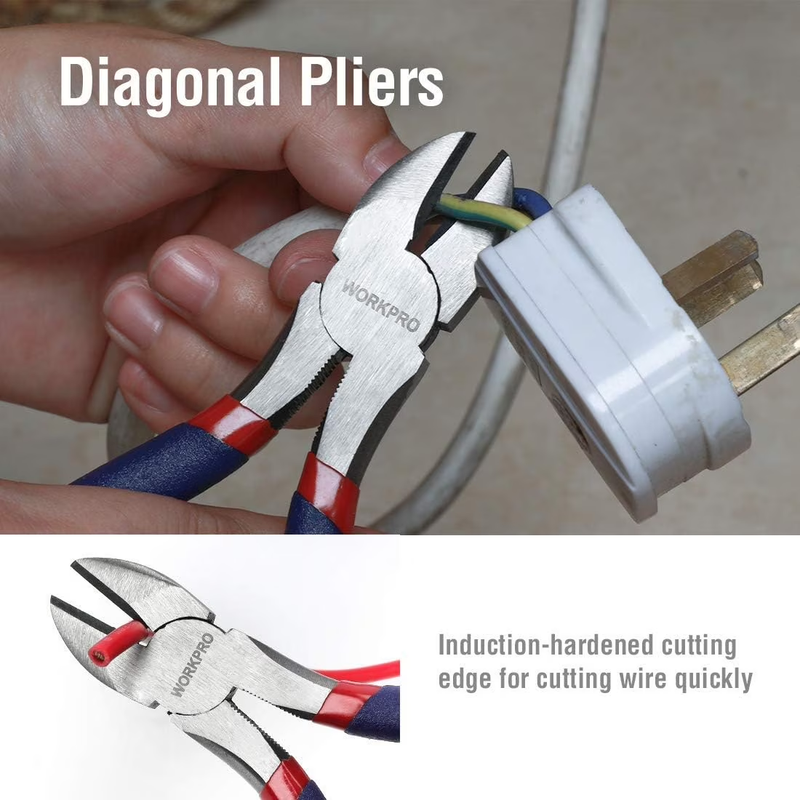 7Pc Pliers Set Groove Joint Long Nose Slip Joint Linesman Diagonal DIY Tool Kit2