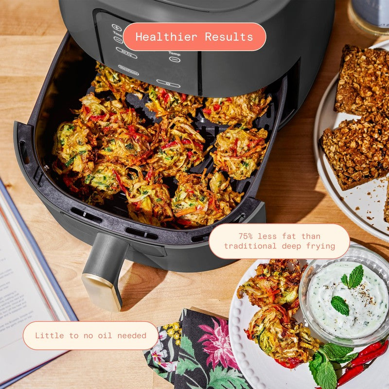 6 Qt Air Fryer w/ Turbocrisp Technology Evergood Ceramic Nonstick Oyster Grey7