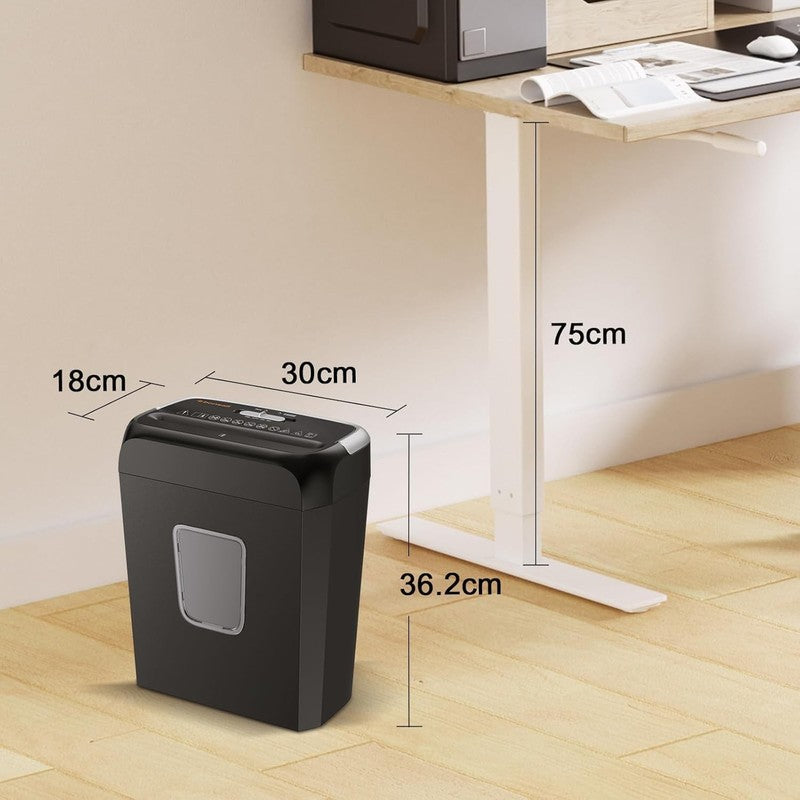 Compact 6-Sheet Crosscut Paper Shredder with 3.4 Gal Wastebasket - C237-B3