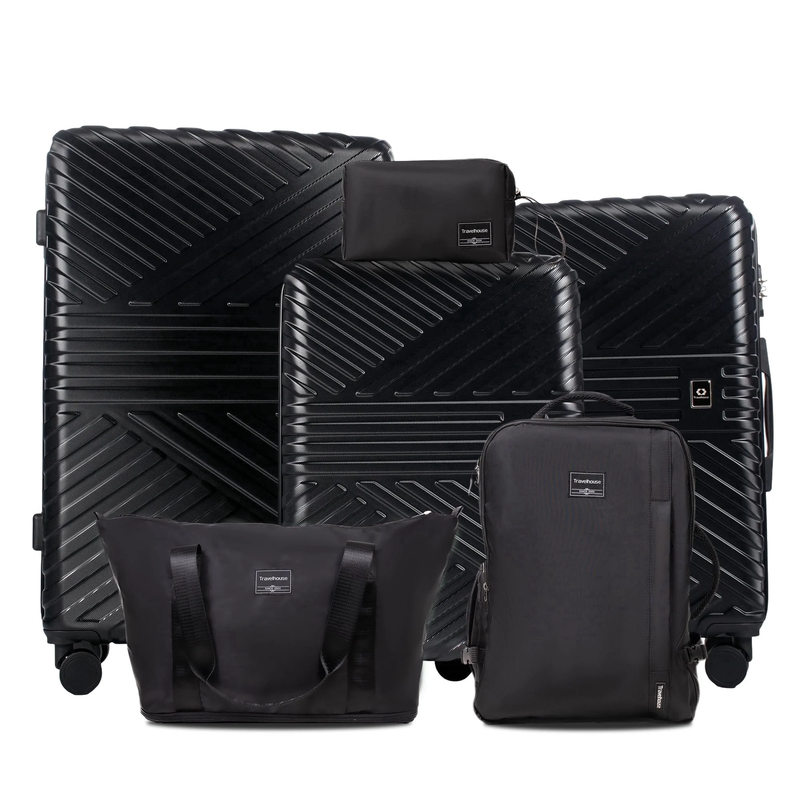 6-Piece Hardshell Luggage Set - Lightweight Suitcase with Carry-On Backpack, Duf10