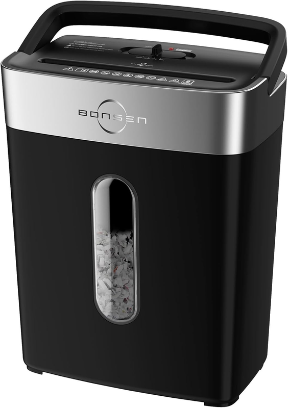 Compact 8-Sheet Cross Cut Shredder for Home Office, High Security P-49
