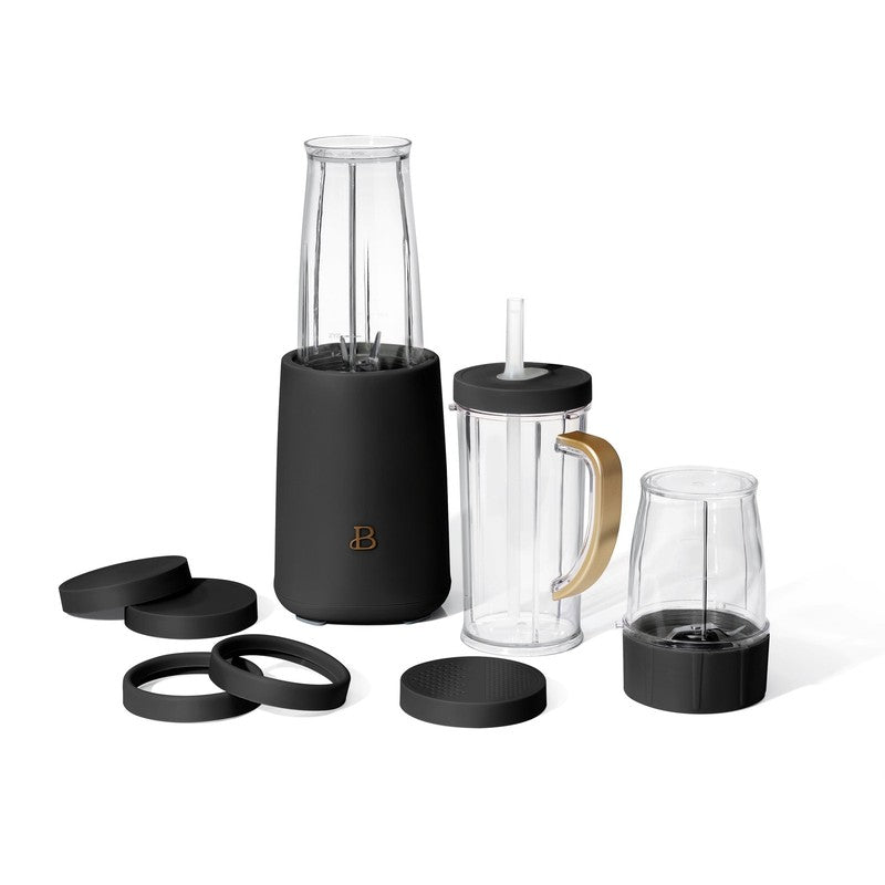 Drew Barrymore Personal Blender 12-Piece Set 240W Black Sesame Smoothie0