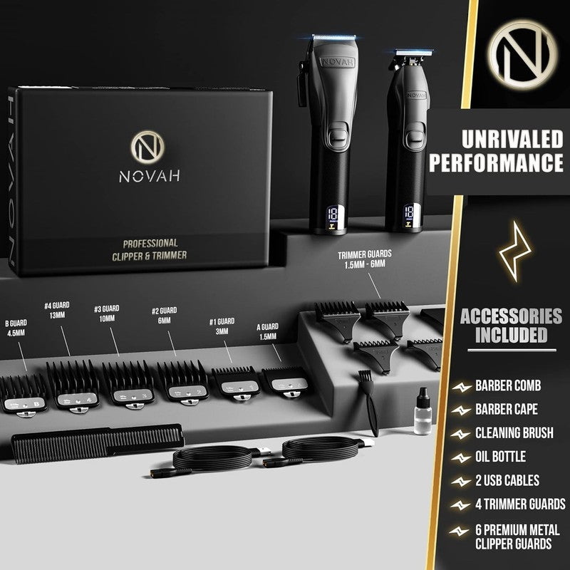 Novah  Professional Hair Clippers for Men, Professional Barber Clippers and Trim3