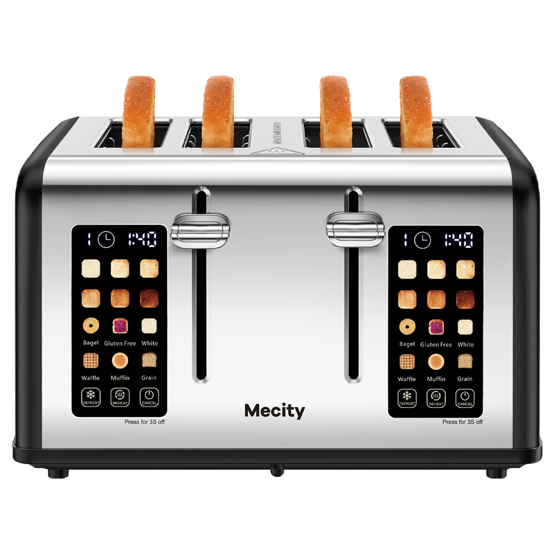 4-Slice Touchscreen Toaster Stainless Steel 6 Browning Wide Slots Black9